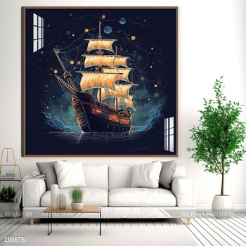 Tranh thuận buồm xuôi gió treo tường