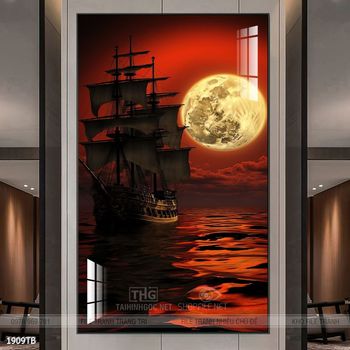 Tranh phong thủy thuận buồm xuôi gió tài lộc đẹp