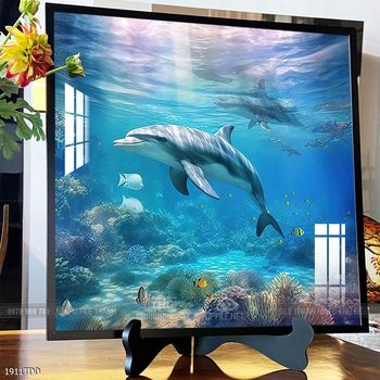 Tranh cá heo đại dương