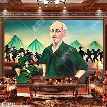 Tranh Bác Hồ cùng chúng cháu hành quân