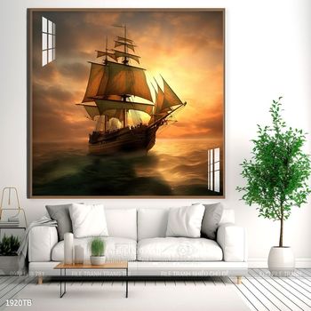 Tranh phong thủy thuận buồm xuôi gió tài lộc đẹp