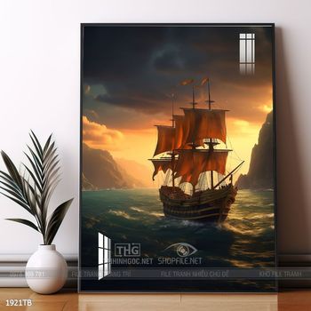 Tranh thuyền buồm và cảnh biển