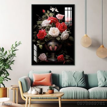 Tranh bình hoa trang trí phòng khách, phòng ăn đẹp