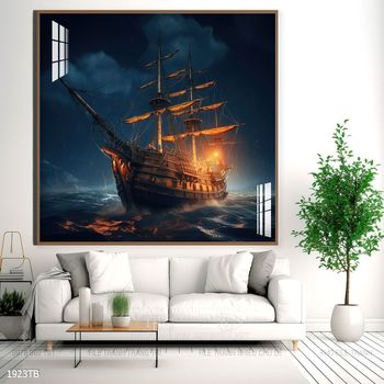 Tranh thuận buồm xuôi gió cánh buồm vàng đẹp nhất