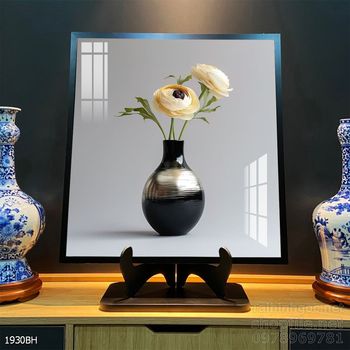 Mẫu tranh bình hoa đẹp hiện đại trang trí tường nhà