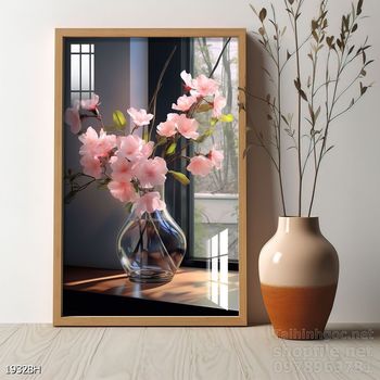 Mẫu tranh bình hoa trang trí tường đẹp tinh tế