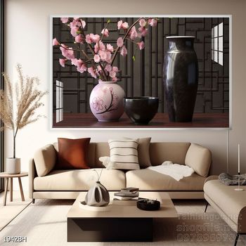 Tranh bình hoa 3D tuyệt đẹp