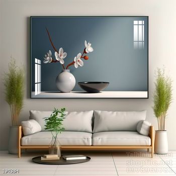 Tranh bình hoa đẹp trang trí tường
