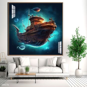 Tranh thuận buồm xuôi gió cánh buồm vàng đẹp nhất