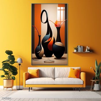 Mẫu tranh bình hoa sang trọng đẹp độc đáo