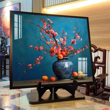 Tranh bình hoa độc đáo trang trí phòng khách