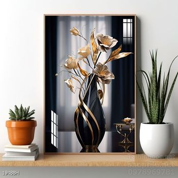Mẫu tranh bình hoa đẹp hiện đại trang trí tường nhà