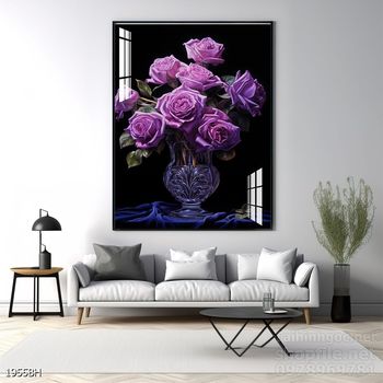 Tranh bình hoa đẹp decor trang trí tường