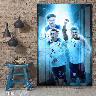 Tranh bóng đá các ngôi sao trẻ của đội tuyển Anh