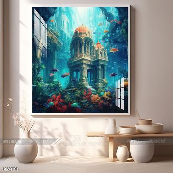 Tranh treo tường cá heo đại dương