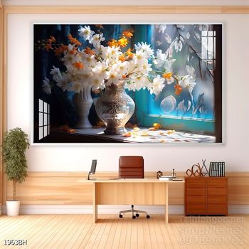 Tranh bình hoa đẹp trang trí tường