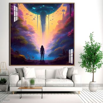 Tranh treo tường phi hành gia vũ trụ