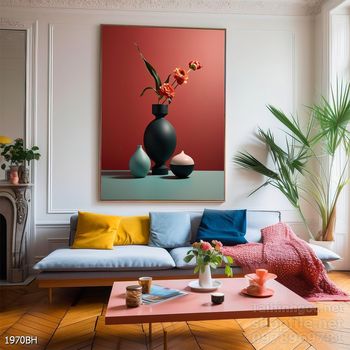 Mẫu tranh bình hoa trang trí tường đẹp tinh tế