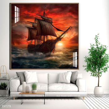 Tranh thuận buồm xuôi gió đẹp ấn tượng