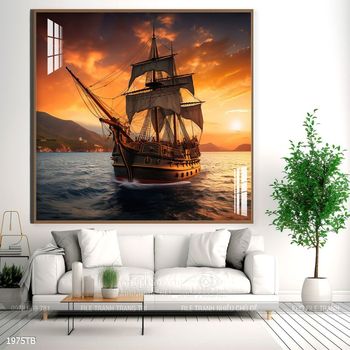 Tranh phong thủy thuận buồm xuôi gió tài lộc đẹp