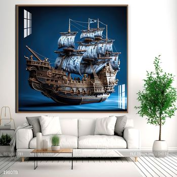 Tranh thuận buồm xuôi gió trang trí tường nhà