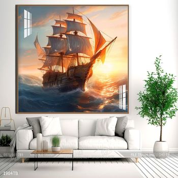 Tranh thuận buồm xuôi gió đẹp