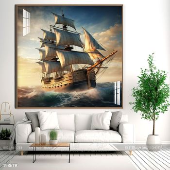 Tranh phong thủy thuận buồm xuôi gió tài lộc đẹp