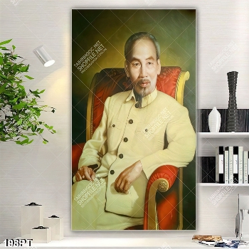 Tranh gắn tường Chủ Tịch HỒ CHÍ MINH in uv