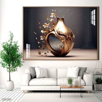 Tranh bình hoa đẹp tinh tế mẫu mới nhất