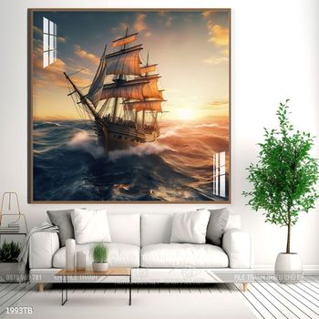 Tranh thuận buồm xuôi gió đẹp ấn tượng