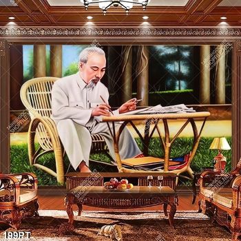 Tranh decor phòng thờ HỒ CHÍ MINH