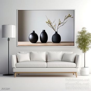 Mẫu tranh bình hoa sang trọng đẹp độc đáo
