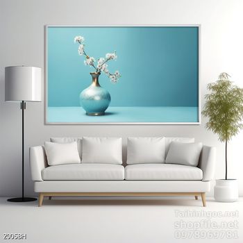 Mẫu tranh bình hoa đẹp hiện đại trang trí tường nhà