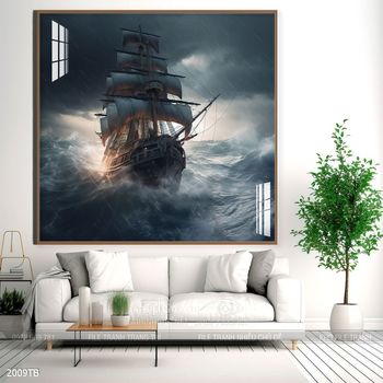 Tranh thuyền buồm và cảnh biển
