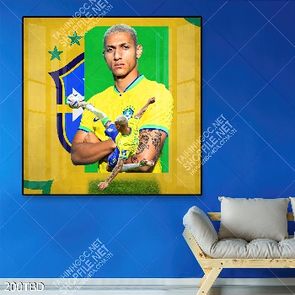 Tranh cầu thủ Antony đội tuyển Brazil