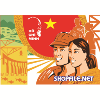 Vector cổ động tưởng nhớ bác hồ kính yêu