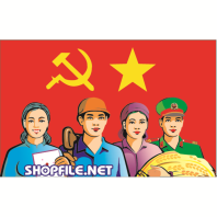 Vector cổ động toàn dân chung sức lao động