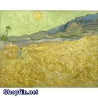 Tranh sơn dầu nước ngoài cánh đồng tươi tốt