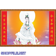 Bồ tát quan thế âm ngồi ngắm nhìn nhân gian