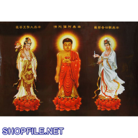 Phật tổ và hai vị bồ tát quan thế âm