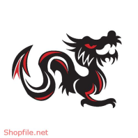 Vector Hình Xăm Rồng Đồ Họa Đẹp