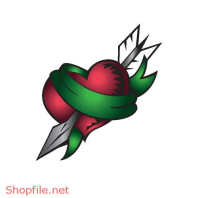 Vector Hình Xăm Trái Tim