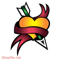 Vector decal trái tim ấn tượng