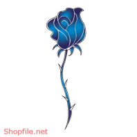Vector Hình Xăm Hoa Hồng Xanh