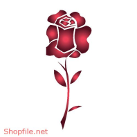 Vector Hình Xăm Hoa Hồng Đỏ