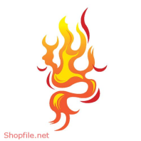 Vector Hình Xăm Hoa Văn Lửa