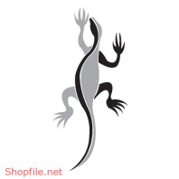 Vector Hình Xăm Đồ Họa Tắc Kè Đẹp