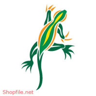 Vector Hình Xăm Tắc Kè Đồ Họa Đẹp