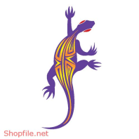 Vector Hình Xăm Tắc Kè Đồ Họa Đẹp