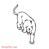 Vector Hình Xăm Decal Sư Tử Ấn Tượng